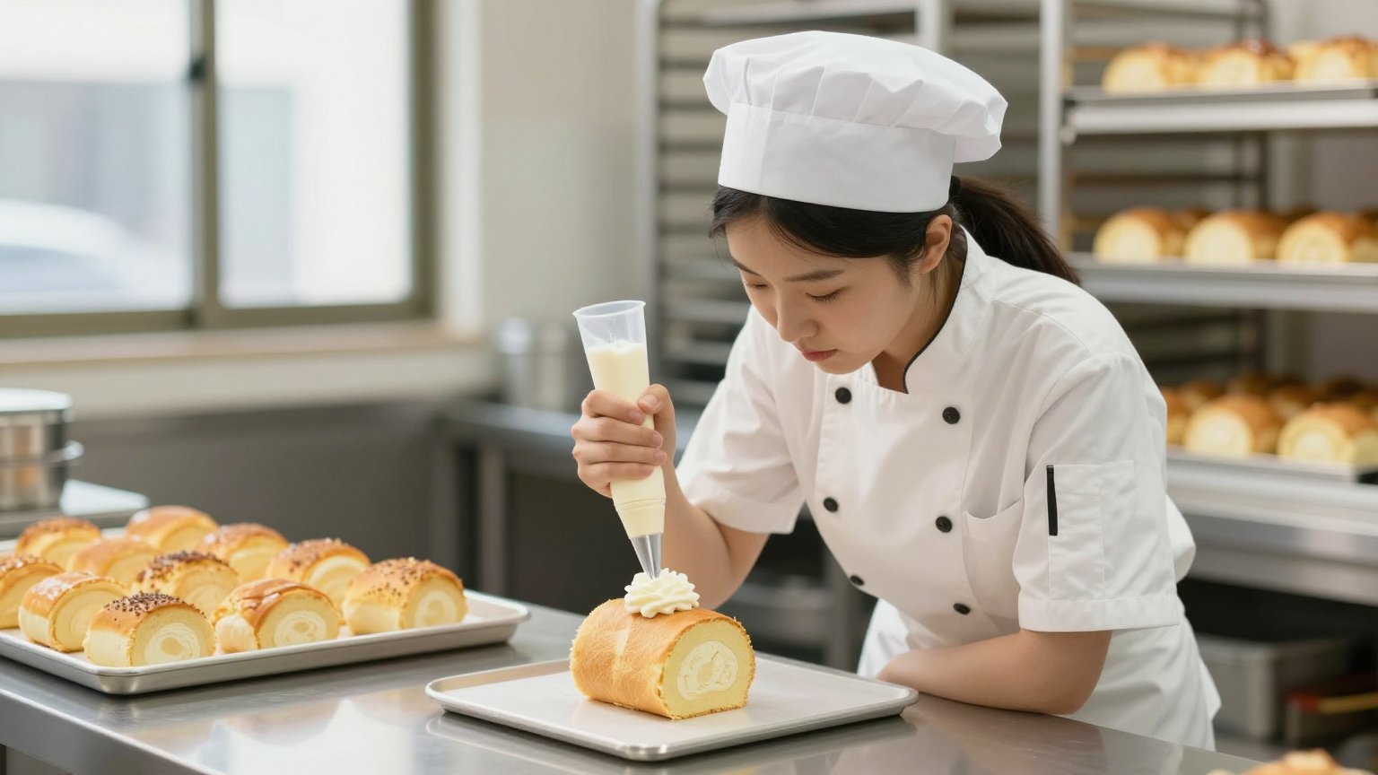 제과기능사 실기 시험 장면