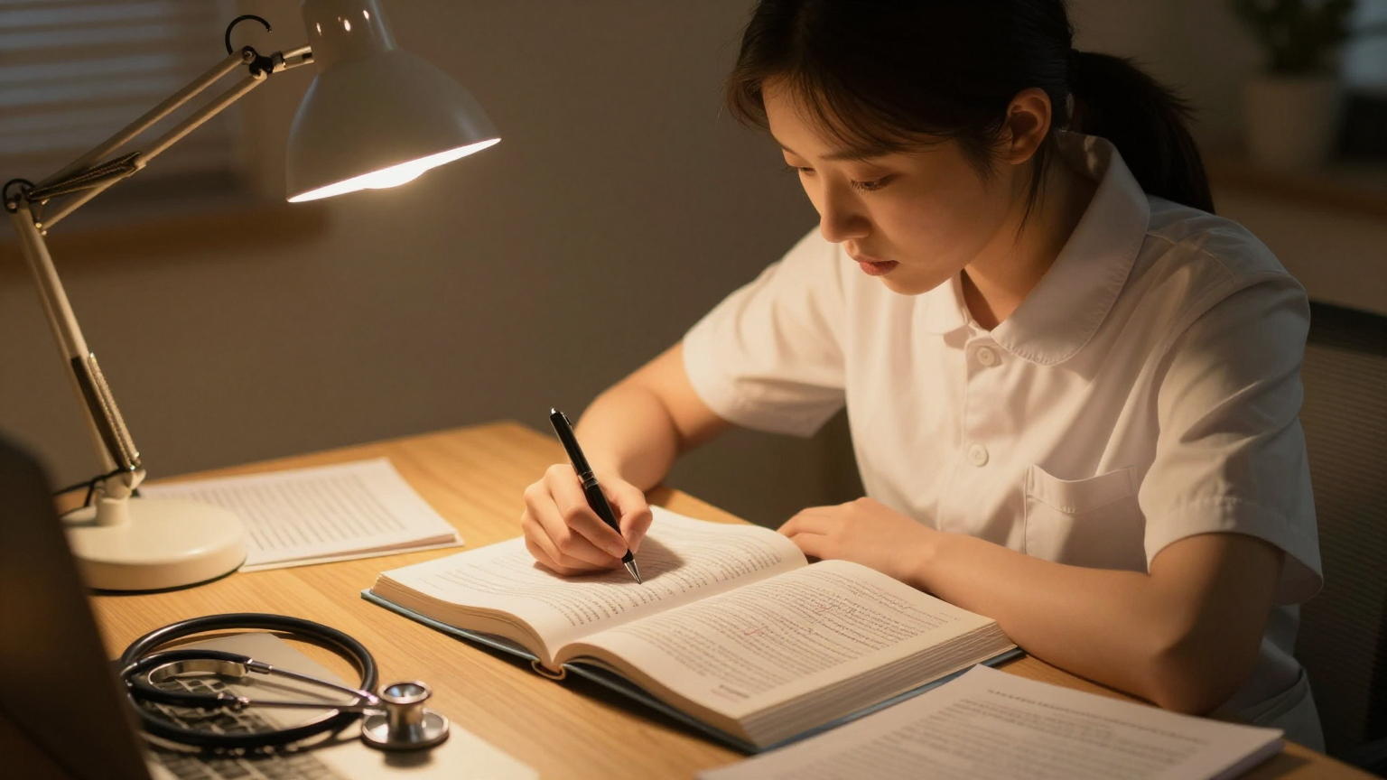 간호사 국가시험 공부하는 학생의 모습