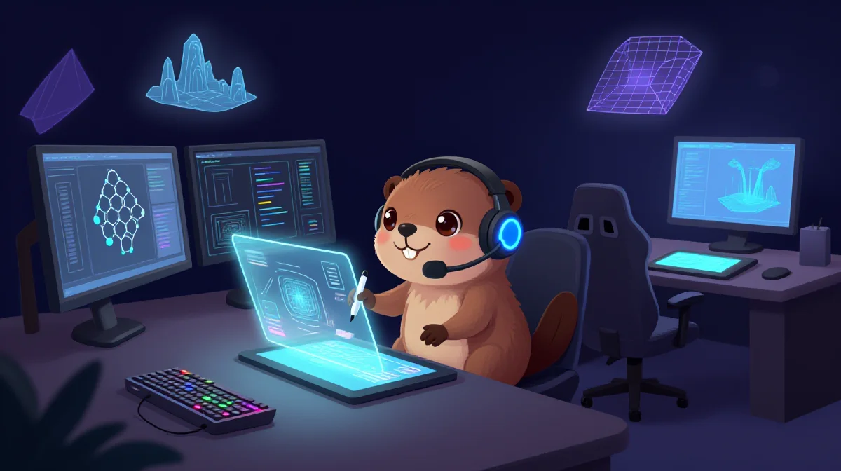 VR·AR 게임 기획자 직업 종사자가 업무를 수행하는 모습