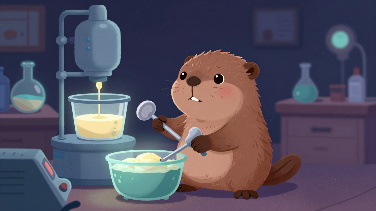 가공유지배합원 직업 종사자가 업무를 수행하는 모습