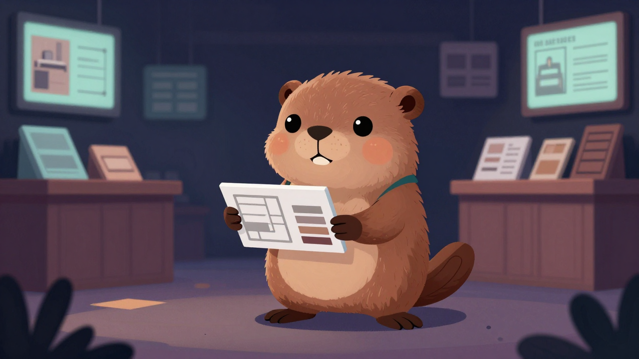 가구판매원 직업 종사자가 업무를 수행하는 모습