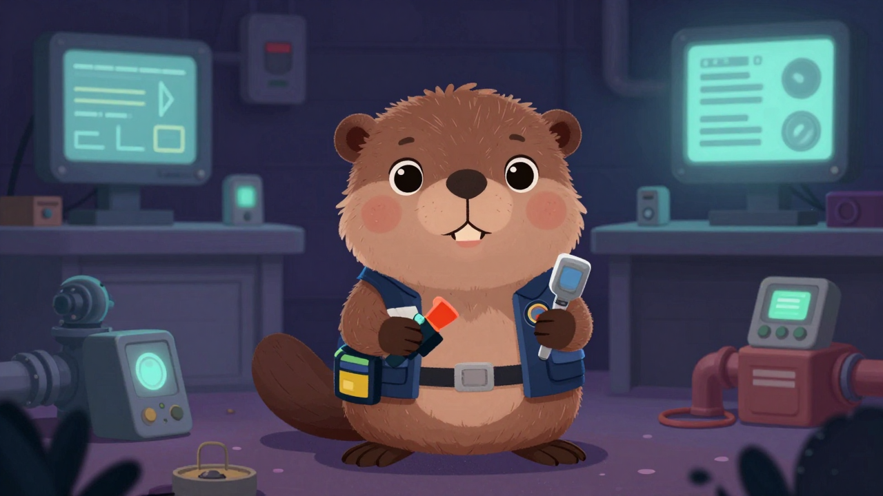 가스관로순찰원 직업 종사자가 업무를 수행하는 모습