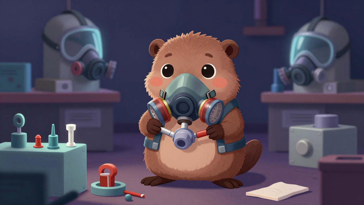 가스마스크조립원