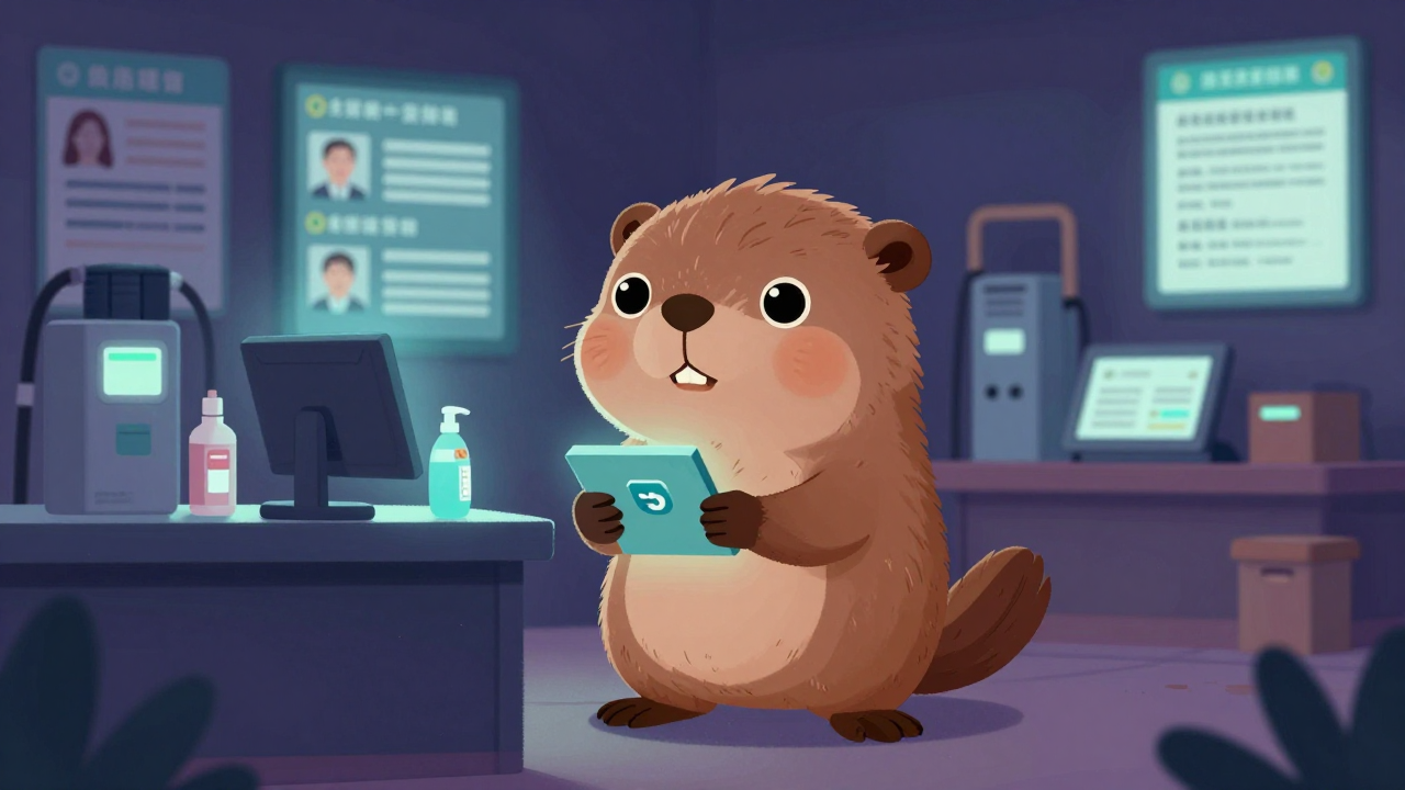 가스판매관리원 직업 종사자가 업무를 수행하는 모습