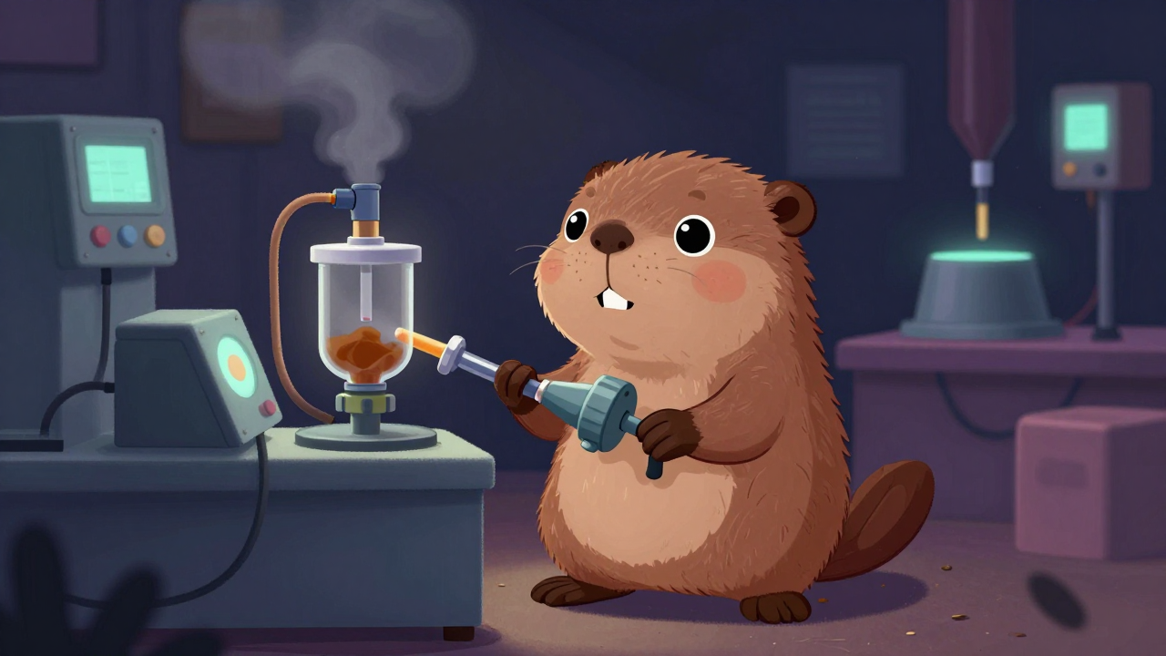 각초팽화기조작원 직업 종사자가 업무를 수행하는 모습