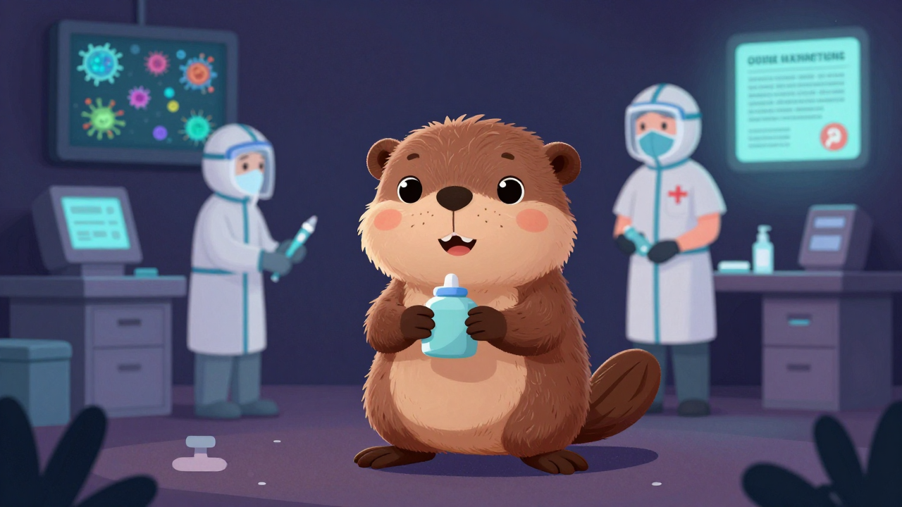 감염관리전문간호사 직업 종사자가 업무를 수행하는 모습