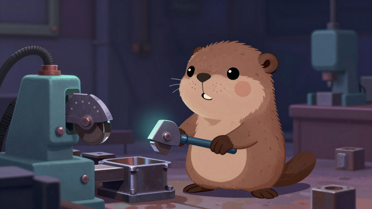 강관면취기조작원 직업 종사자가 업무를 수행하는 모습