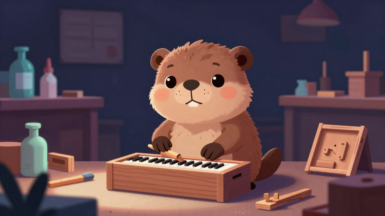 건반악기외장조립원 직업 종사자가 업무를 수행하는 모습