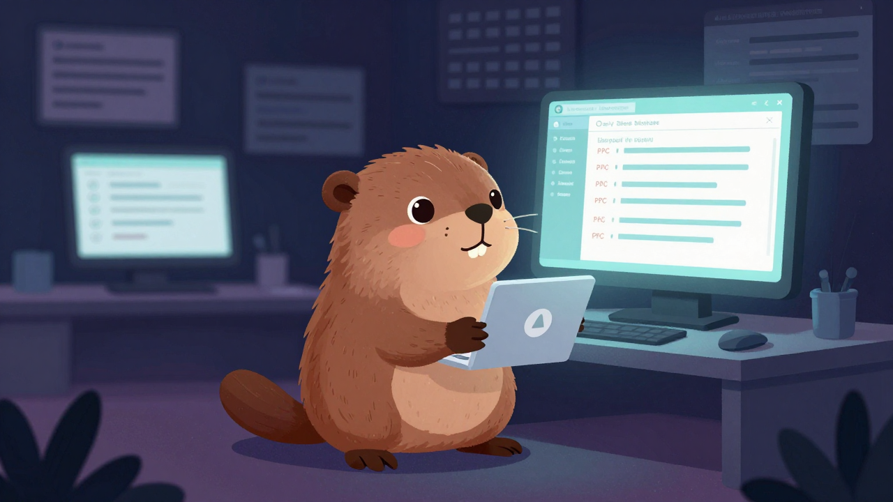 검색광고판매매니저 직업 종사자가 업무를 수행하는 모습