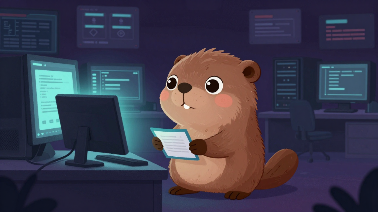 게임서버프로그래머 직업 종사자가 업무를 수행하는 모습