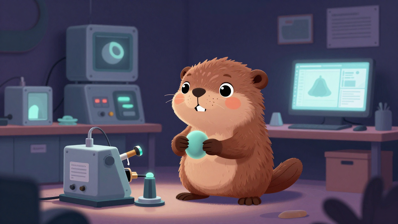 고무제품개발자 직업 종사자가 업무를 수행하는 모습