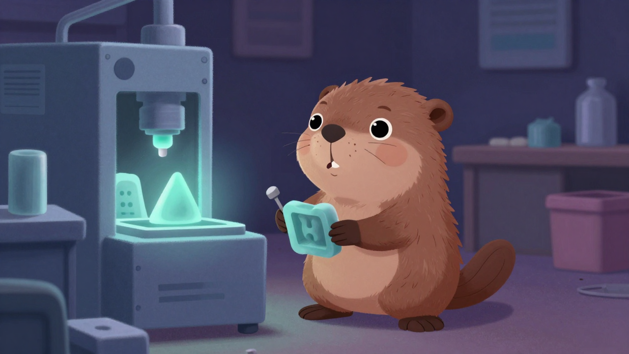 고무제품성형원 직업 종사자가 업무를 수행하는 모습