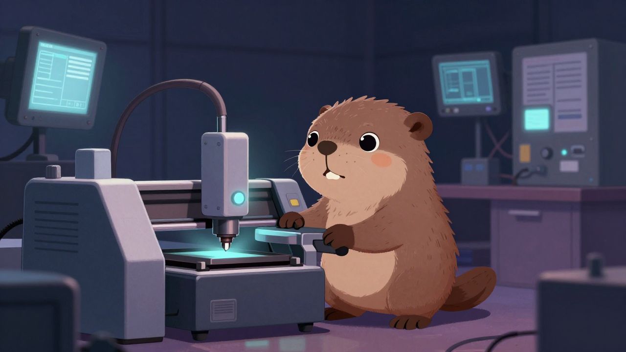 고속성형절삭기조작원 직업 종사자가 업무를 수행하는 모습