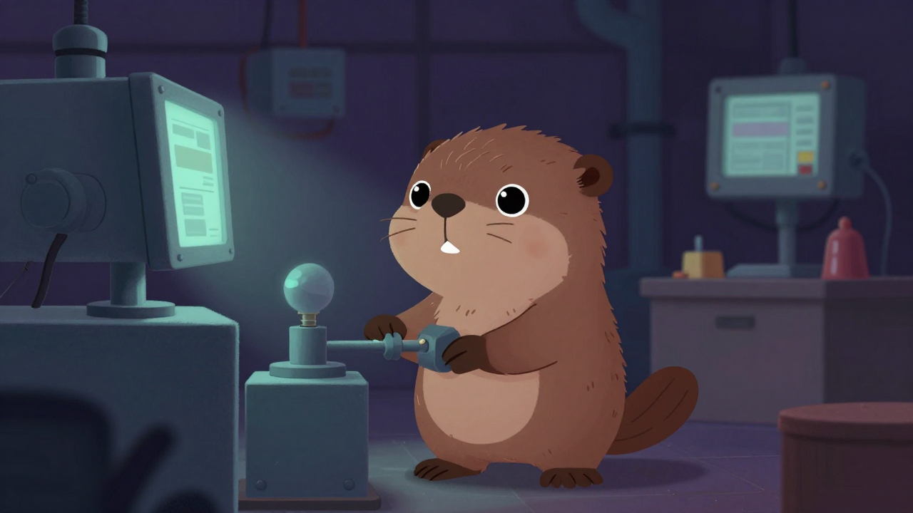 고압용기프레스기조작원 직업 종사자가 업무를 수행하는 모습