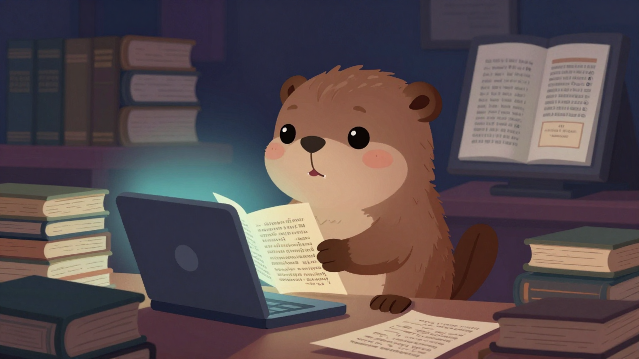 고전번역가 직업 종사자가 업무를 수행하는 모습