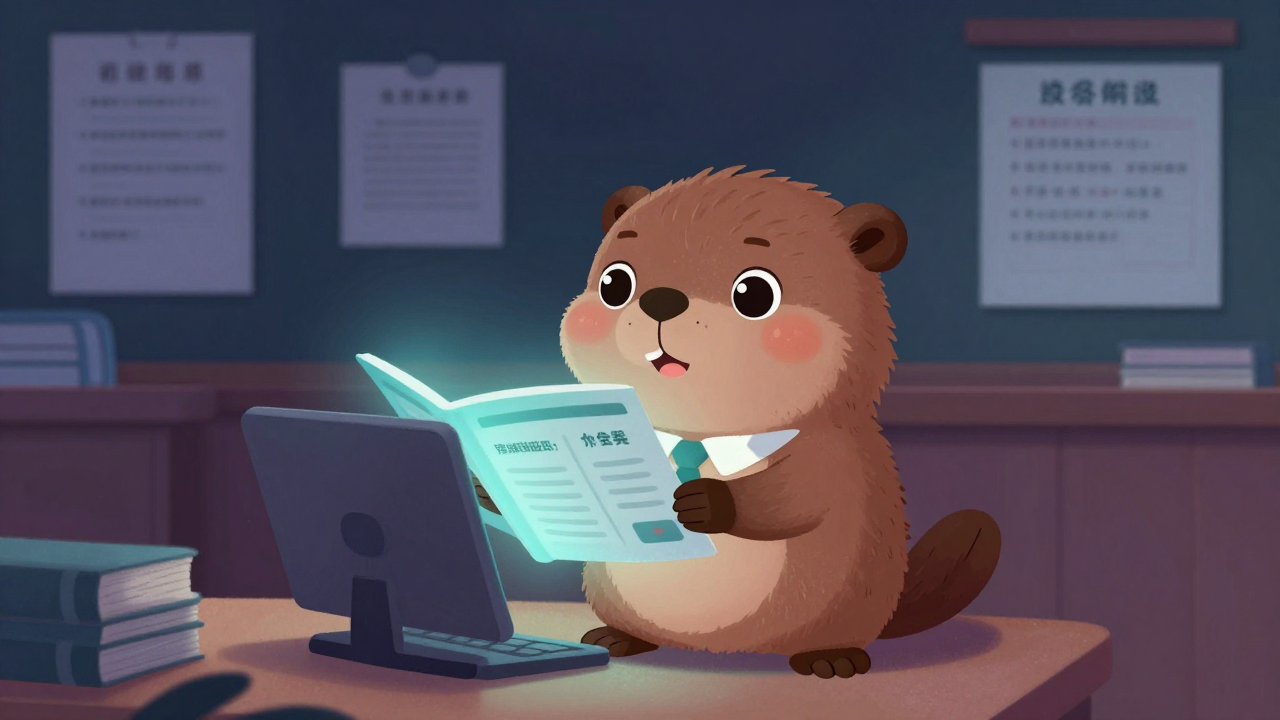 공무원학원강사 직업 종사자가 업무를 수행하는 모습