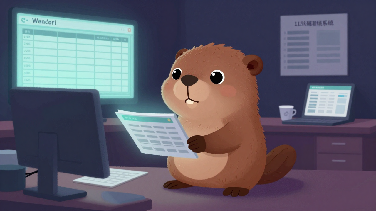 광고물제작회계사무원 직업 종사자가 업무를 수행하는 모습