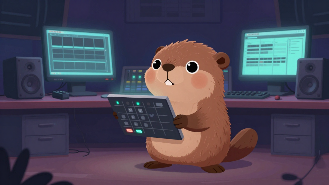 광고음향기획원 직업 종사자가 업무를 수행하는 모습