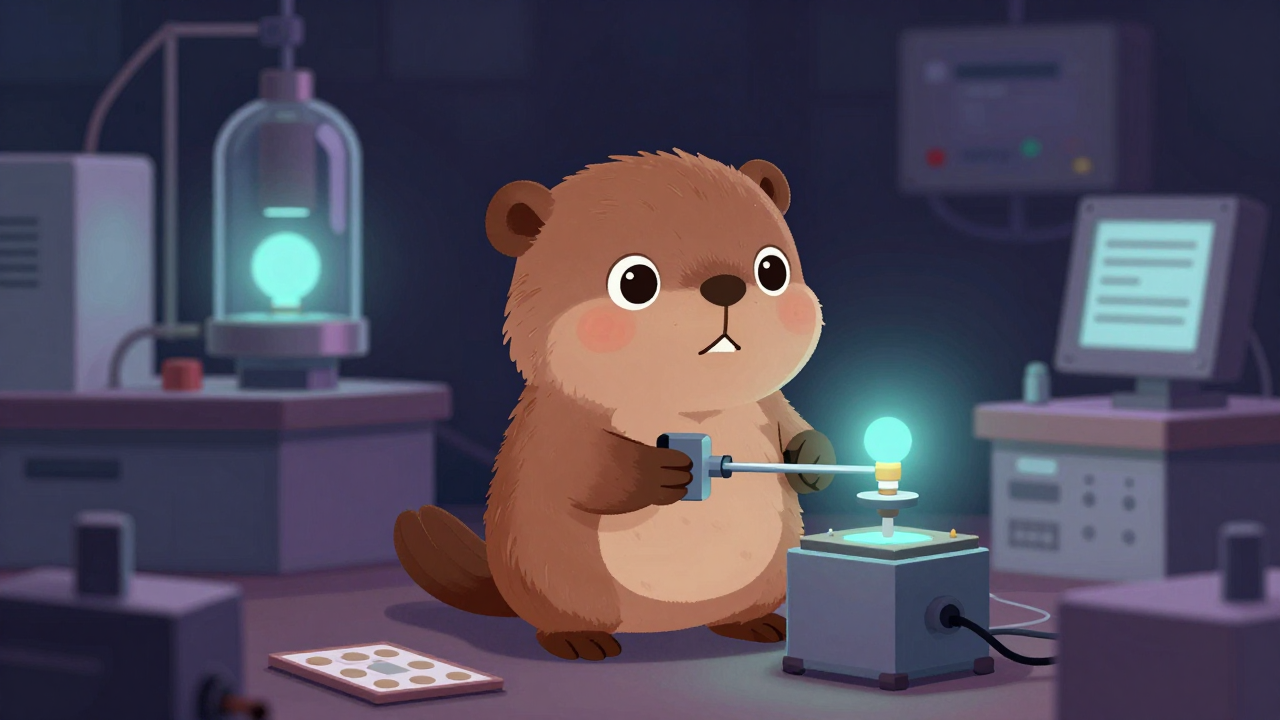 광반도체제조기술자 직업 종사자가 업무를 수행하는 모습