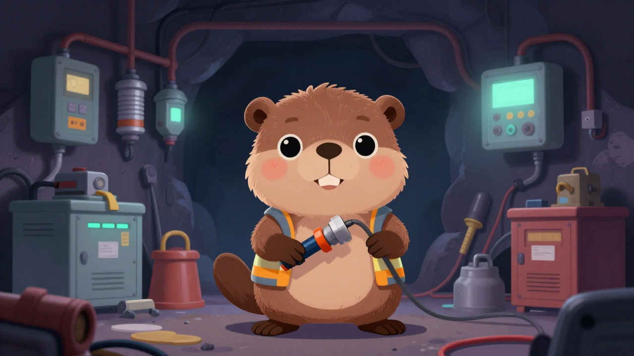 광산전공원 직업 종사자가 업무를 수행하는 모습