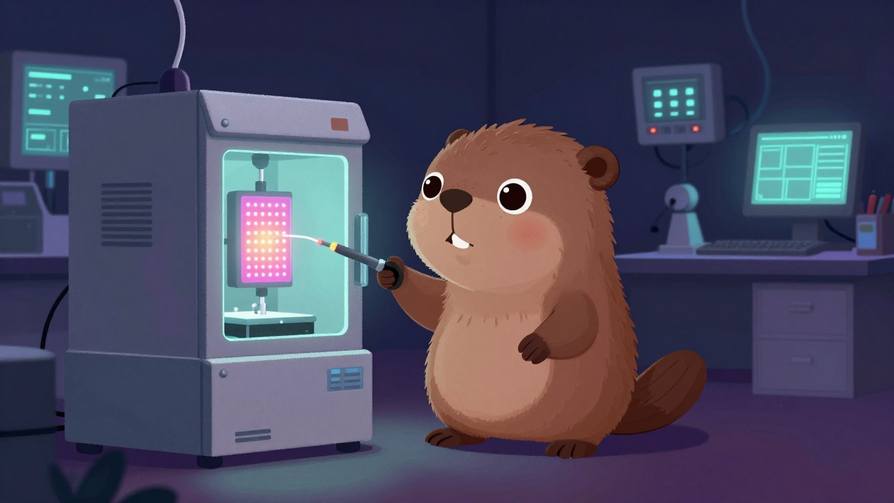 광원구동회로신뢰성시험원 직업 종사자가 업무를 수행하는 모습