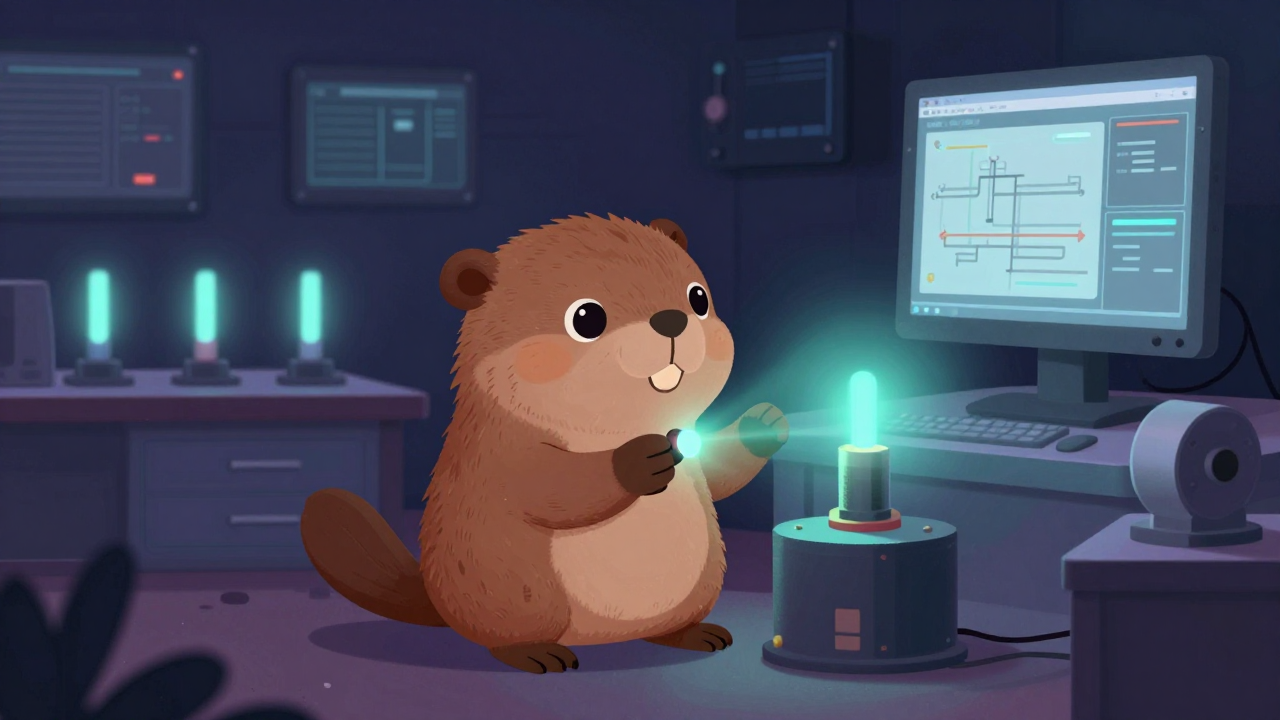 광통신광원설계기술자 직업 종사자가 업무를 수행하는 모습