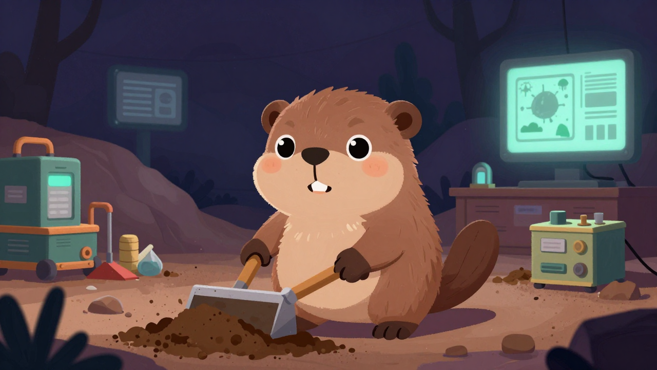 광해복원기술자 직업 종사자가 업무를 수행하는 모습