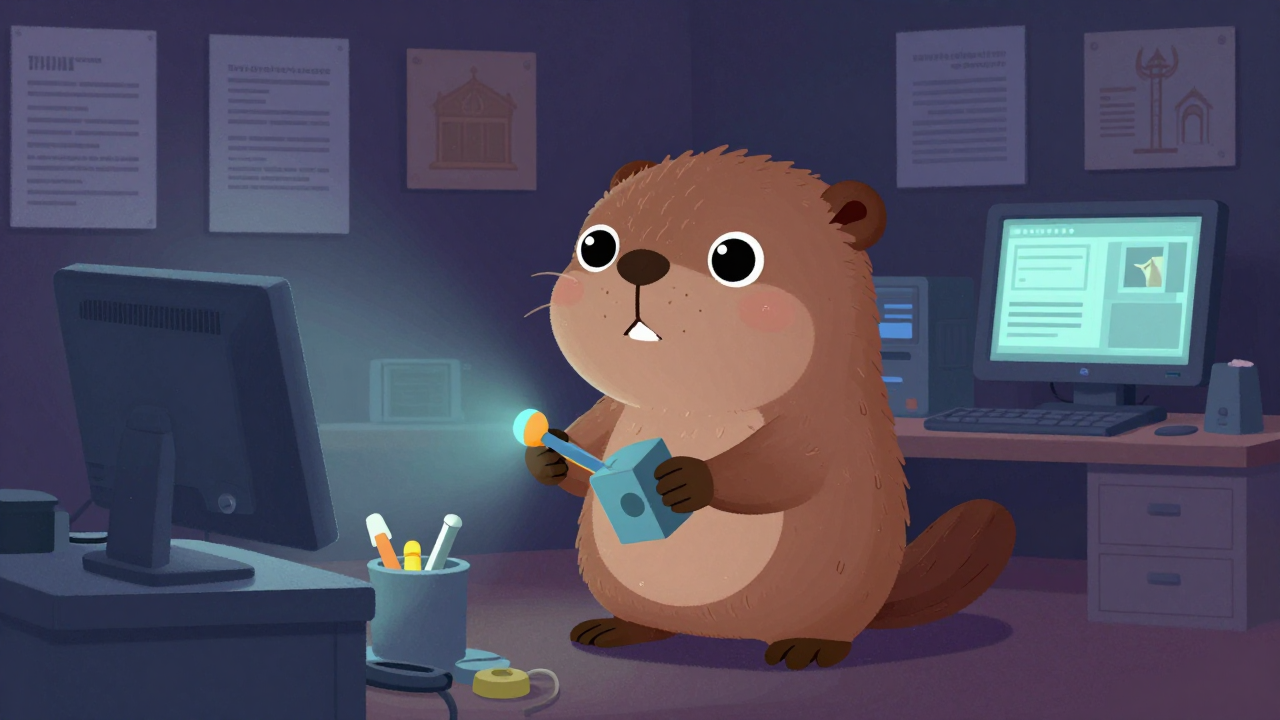 교구관리인 직업 종사자가 업무를 수행하는 모습