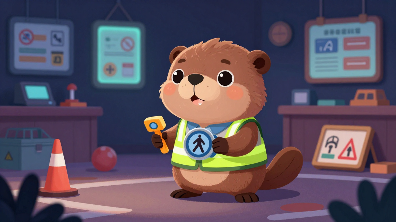 교통안전교육원 직업 종사자가 업무를 수행하는 모습