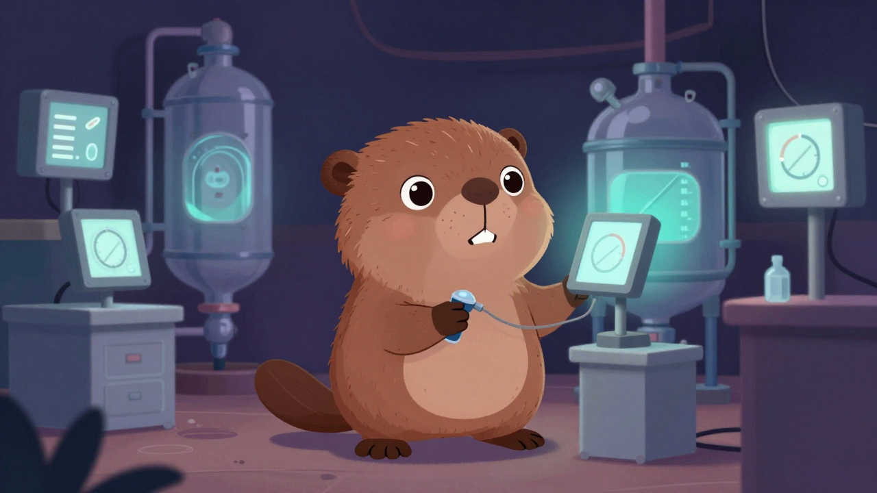 구연산반응기조작원 직업 종사자가 업무를 수행하는 모습