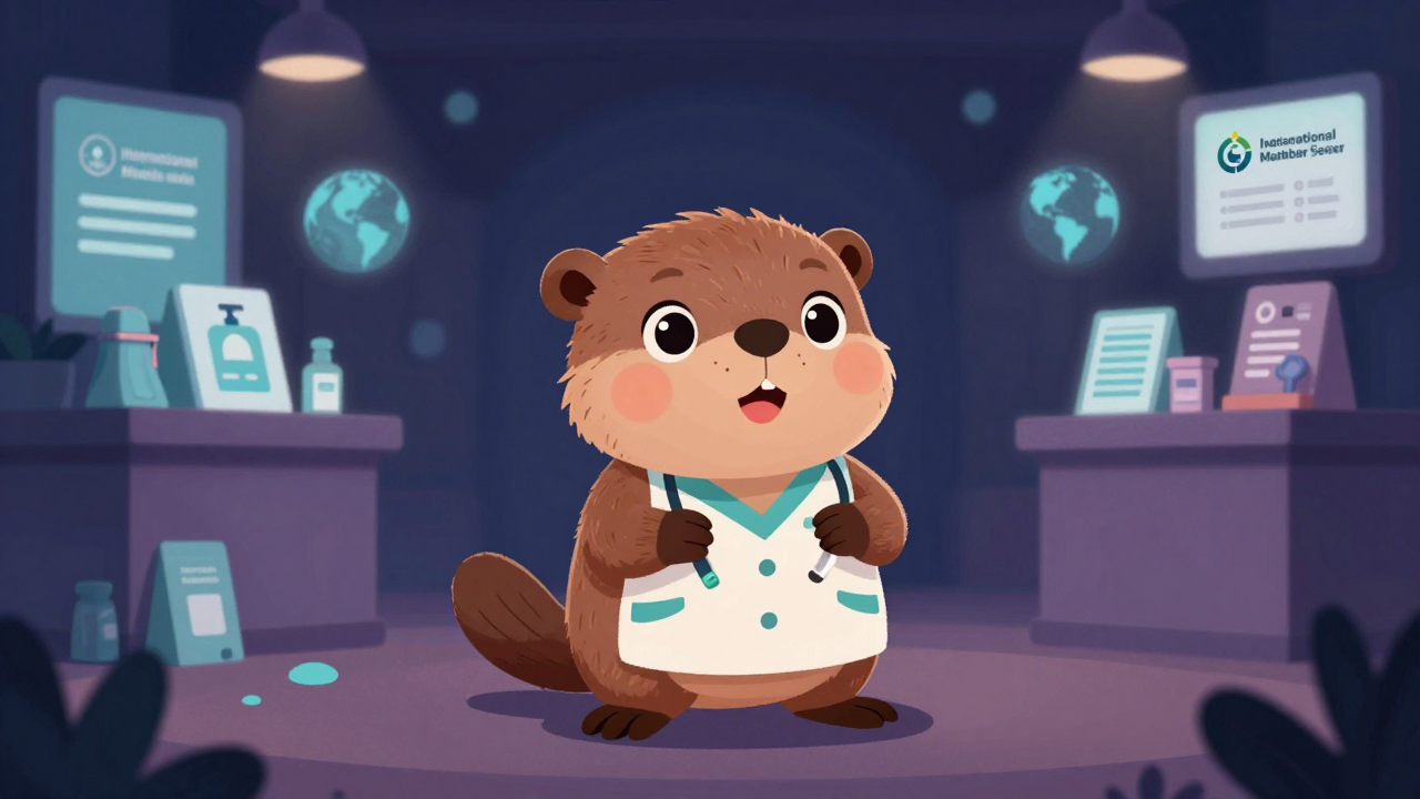 국제의료마케터 직업 종사자가 업무를 수행하는 모습