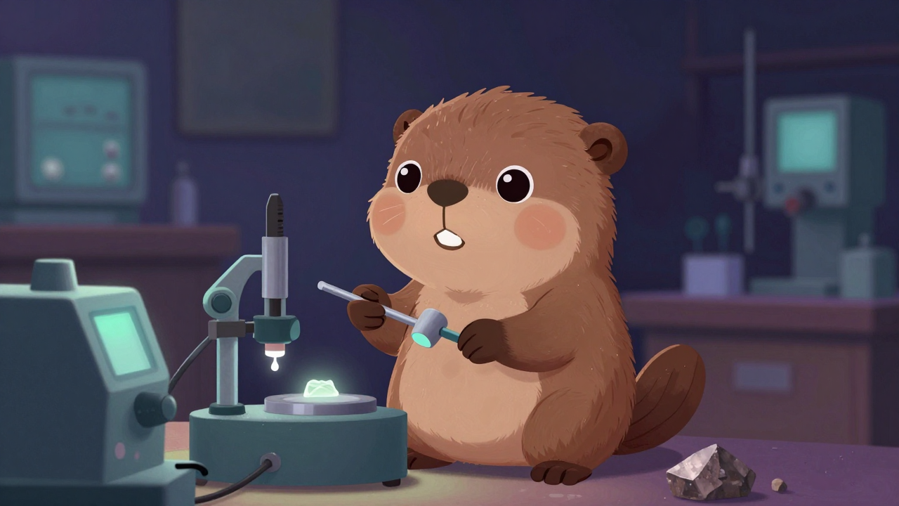 귀금속분석원 직업 종사자가 업무를 수행하는 모습