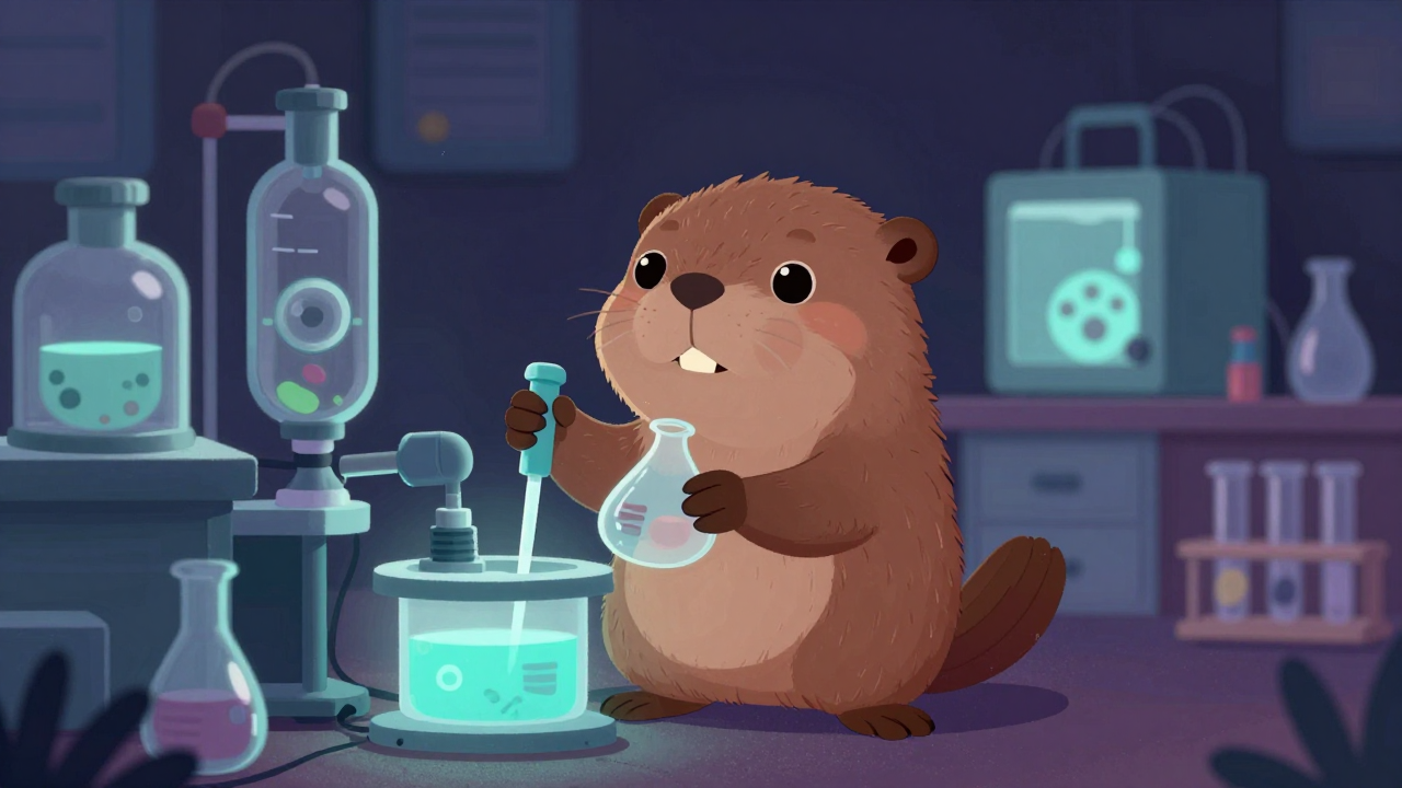 균액제조원 직업 종사자가 업무를 수행하는 모습