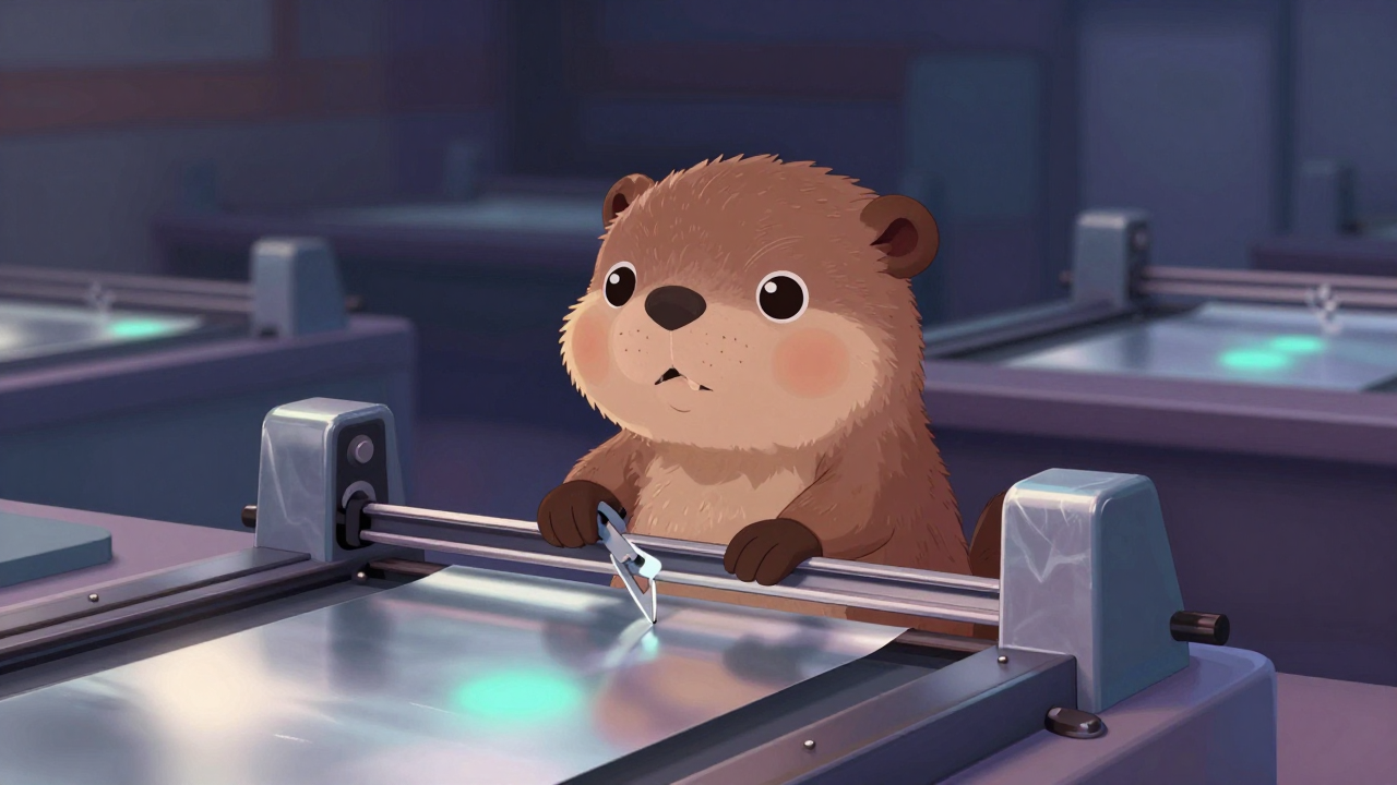 금속박판분리원 직업 종사자가 업무를 수행하는 모습