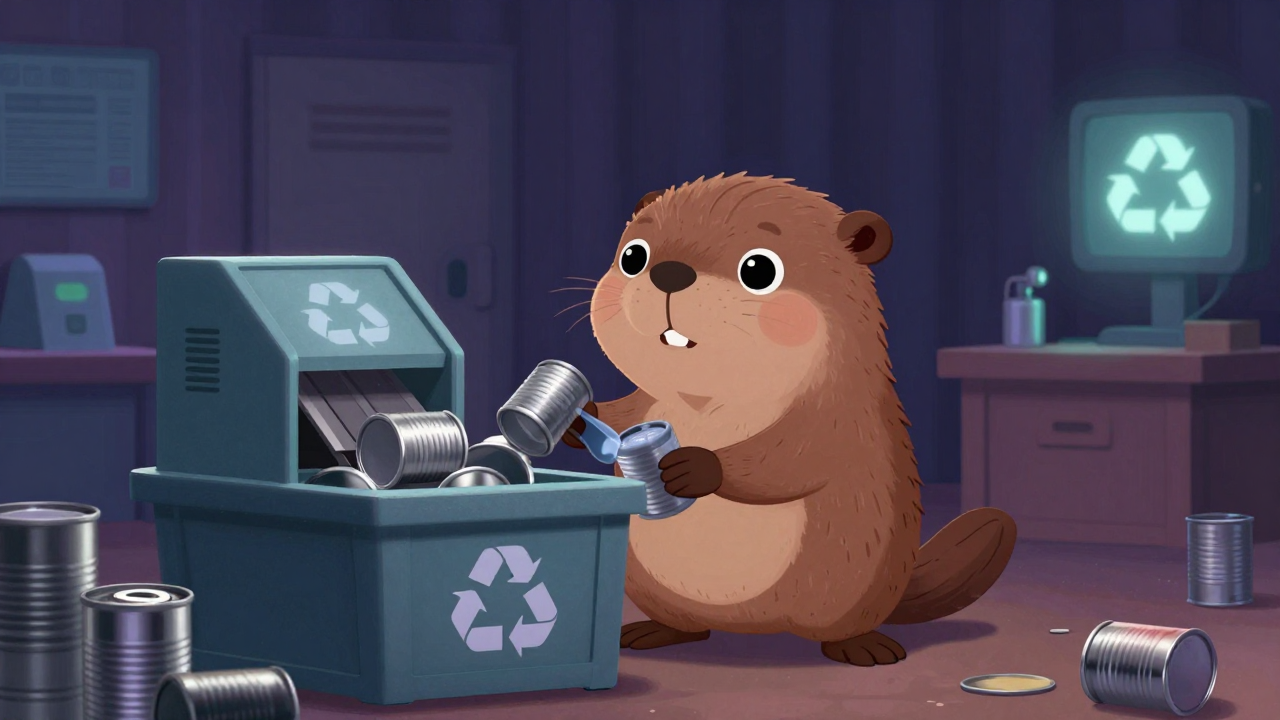 금속캔재생처리반장 직업 종사자가 업무를 수행하는 모습