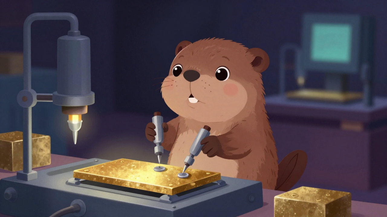 금양극판주조원 직업 종사자가 업무를 수행하는 모습