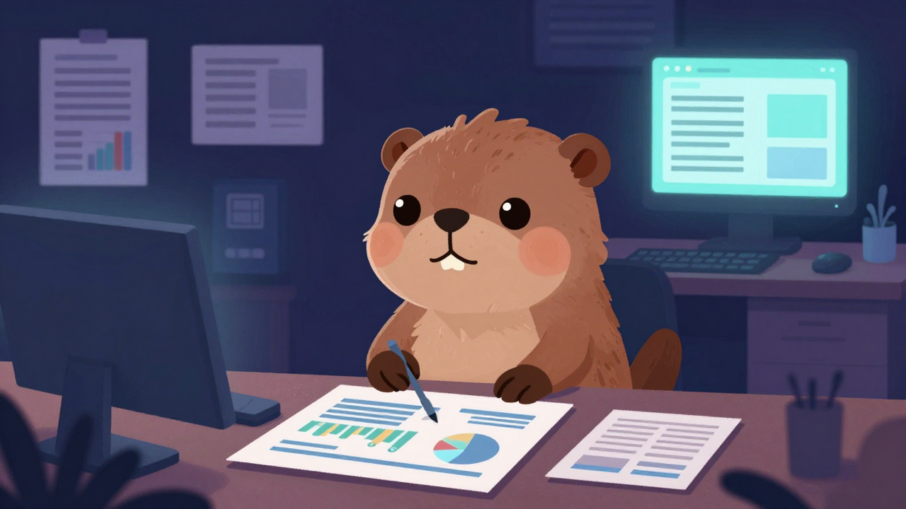 금융상품개발자 직업 종사자가 업무를 수행하는 모습