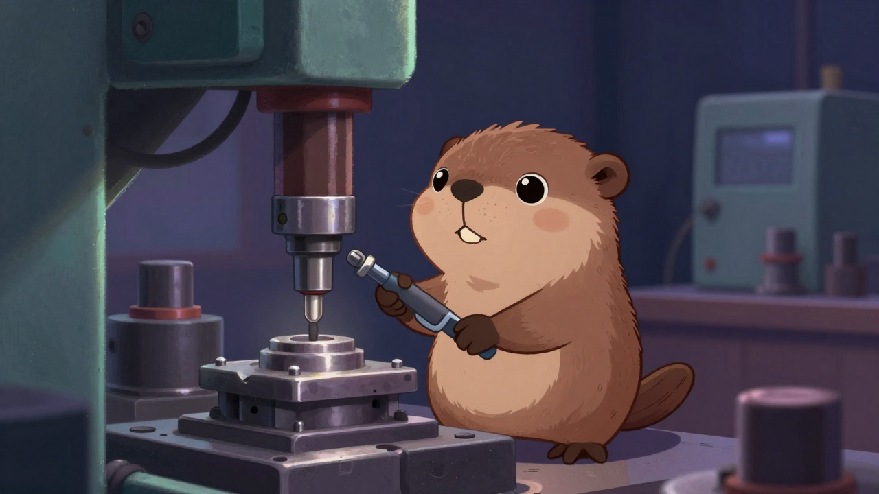 금형주조기조작원 직업 종사자가 업무를 수행하는 모습