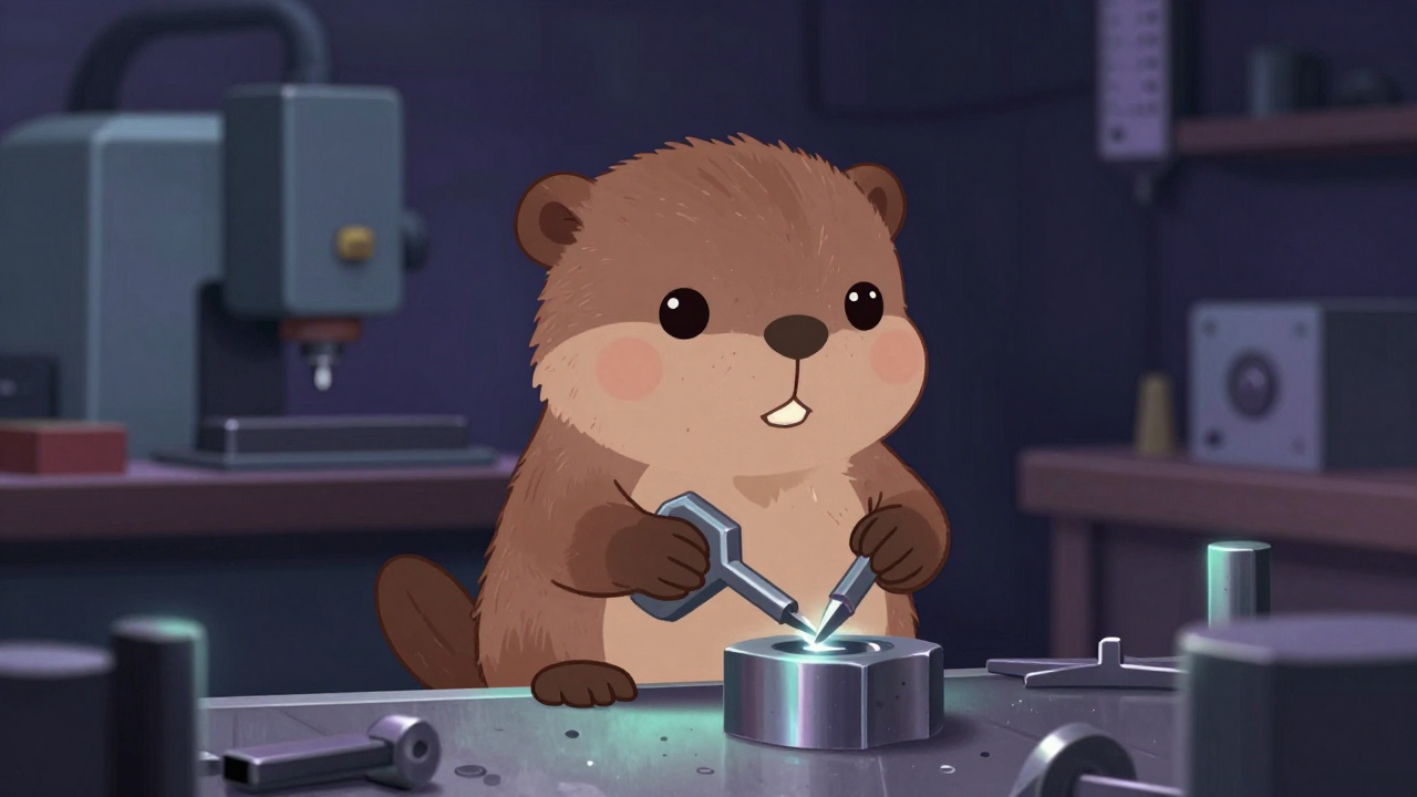 기계프레스조작원 직업 종사자가 업무를 수행하는 모습