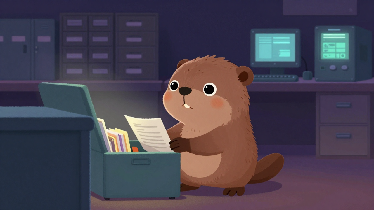 기록물관리사 직업 종사자가 업무를 수행하는 모습