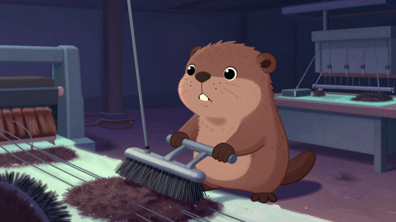 기모기조작원 직업 종사자가 업무를 수행하는 모습