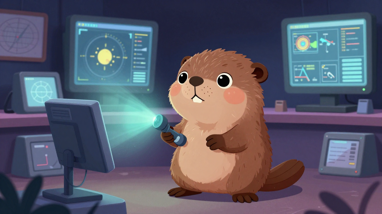 기상캐스터 직업 종사자가 업무를 수행하는 모습