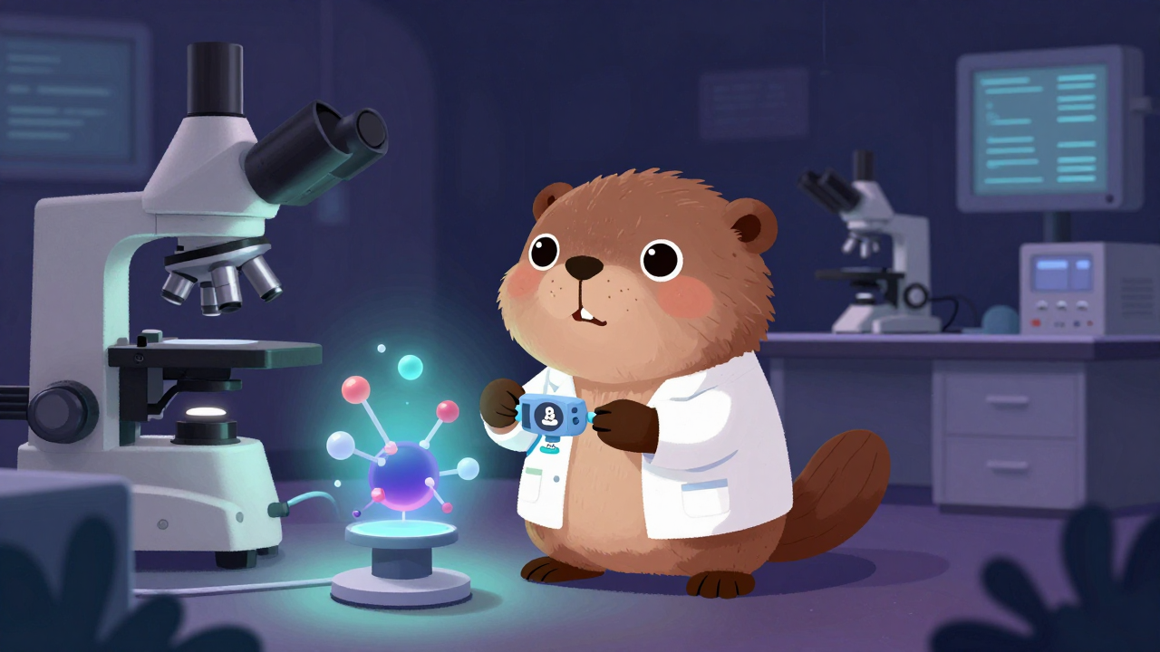 나노바이오연구원 직업 종사자가 업무를 수행하는 모습