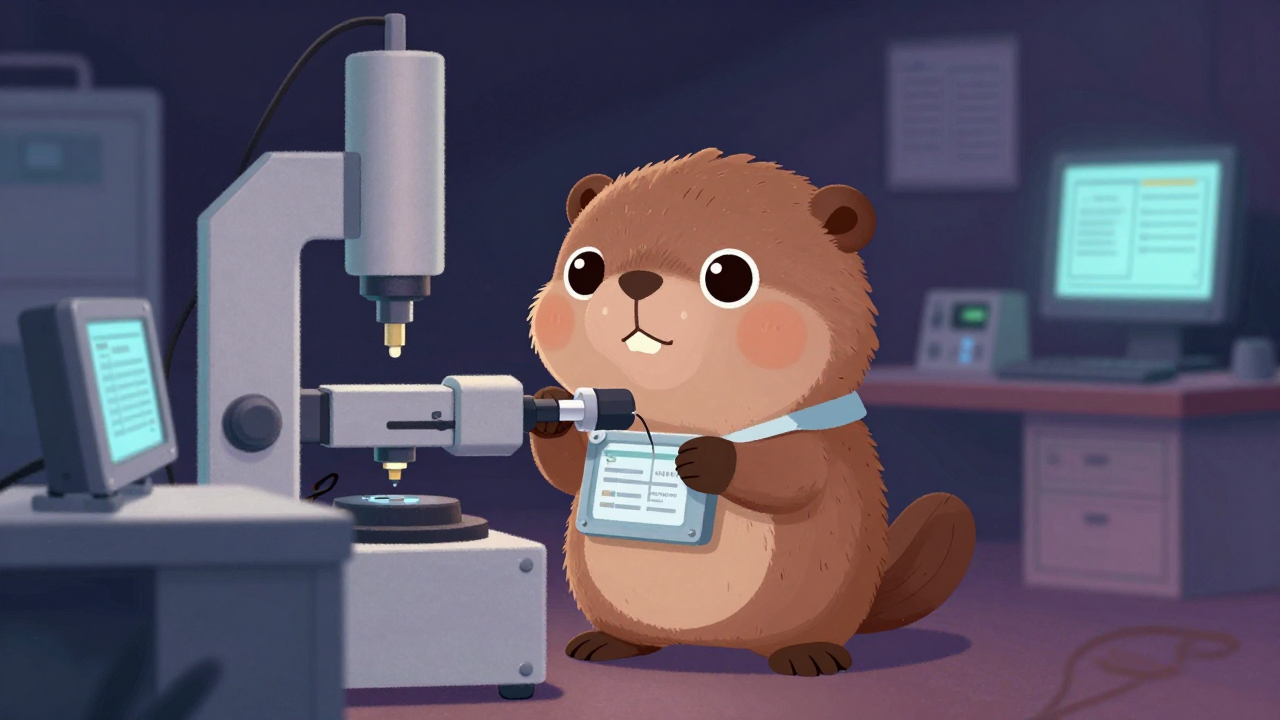 나노소자측정평가기술자 직업 종사자가 업무를 수행하는 모습