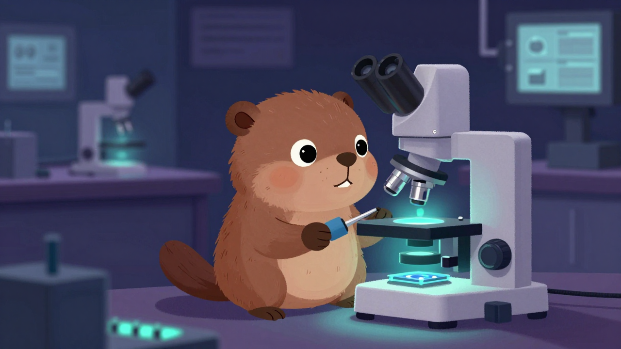 나노소자품질검사원 직업 종사자가 업무를 수행하는 모습