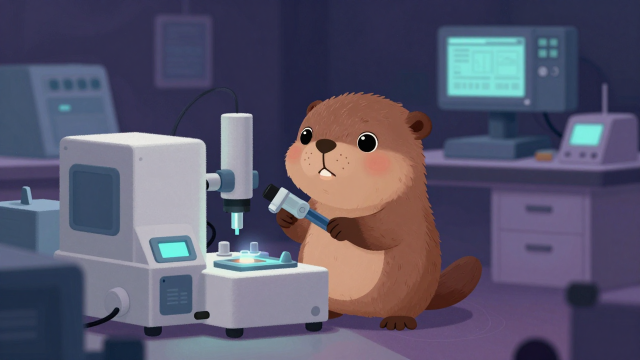 나노소재품질시험원 직업 종사자가 업무를 수행하는 모습