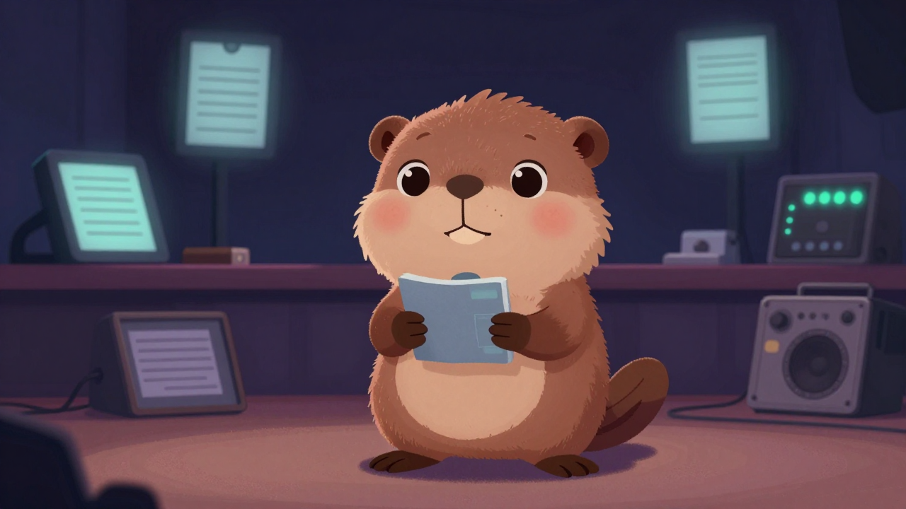 내레이터모델 직업 종사자가 업무를 수행하는 모습