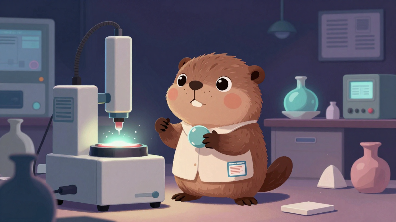 내열구조세라믹소재기술자 직업 종사자가 업무를 수행하는 모습