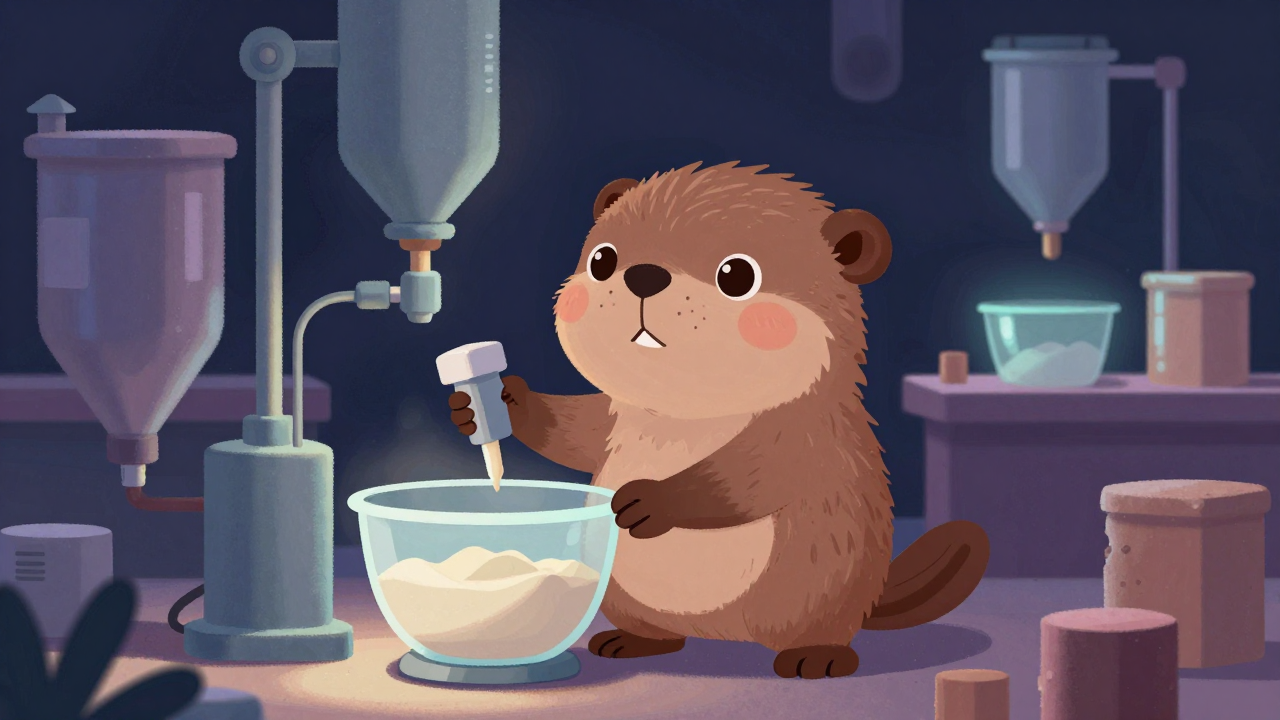 내장재배합원 직업 종사자가 업무를 수행하는 모습