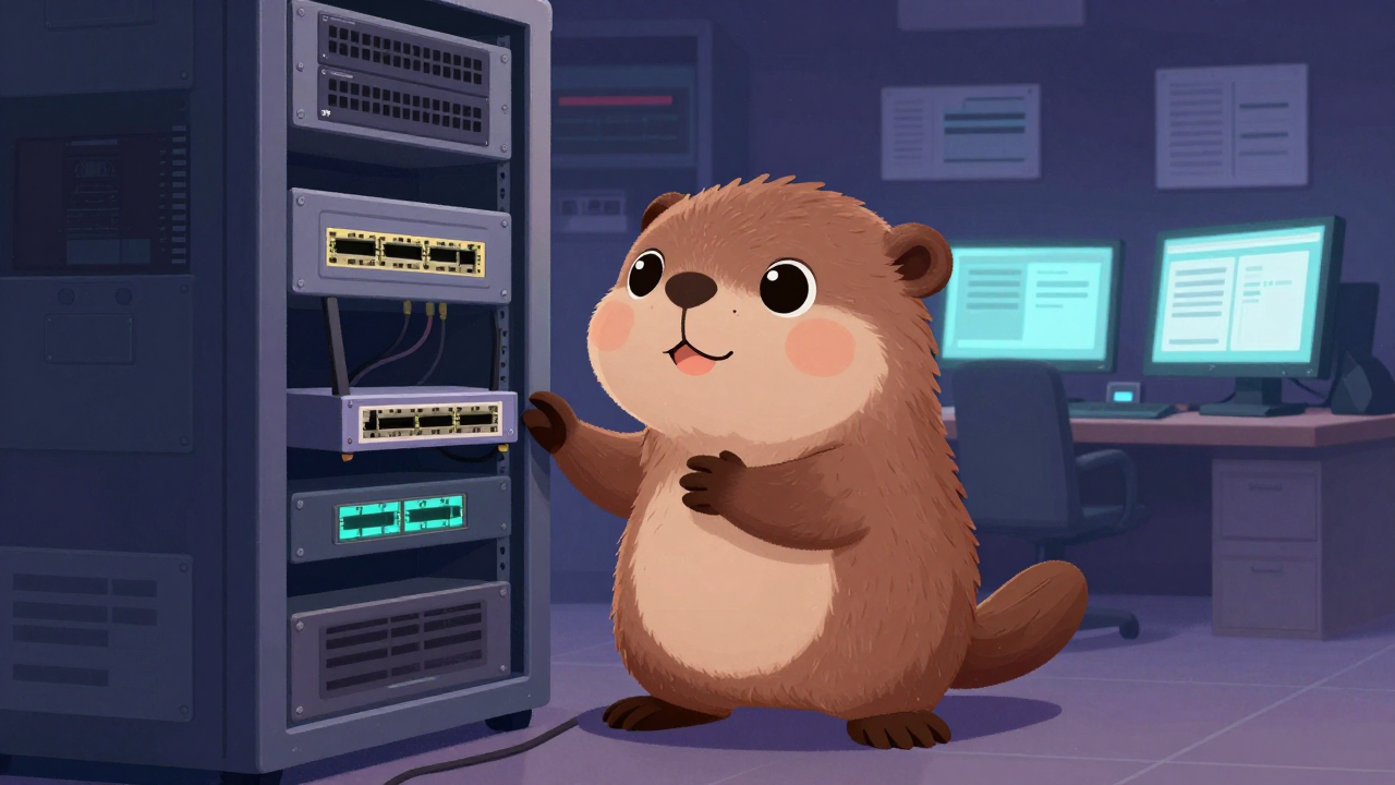 네트워크엔지니어 직업 종사자가 업무를 수행하는 모습